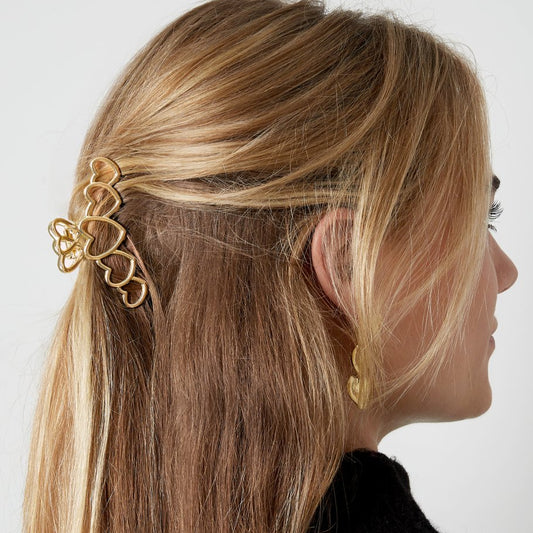 Gold Heart Hair Clip