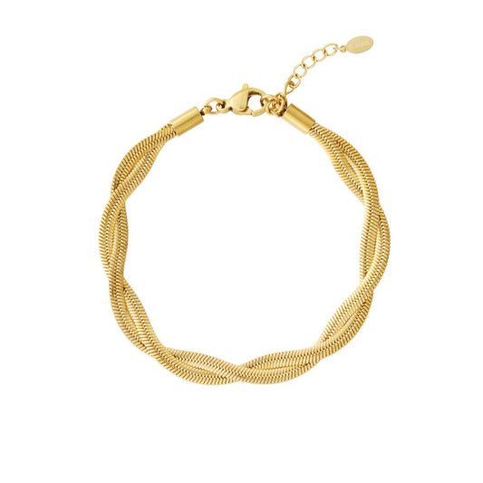 Twisted Gold-Plated Bracelet