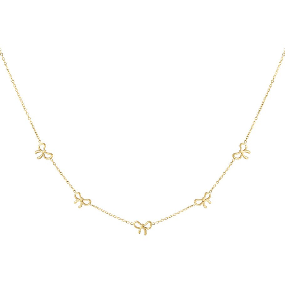 Delicate Gold Bow Necklace