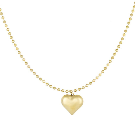 Gold Heart Pendant Necklace