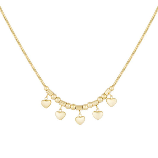 Gold Heart Charm Necklace