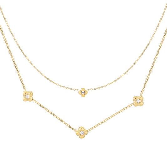 Gold Layered Clover Necklace