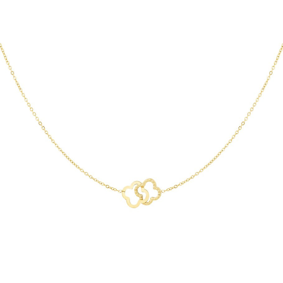 Gold Clover Link Necklace