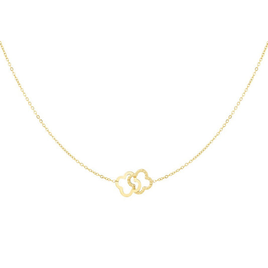 Gold Clover Link Necklace