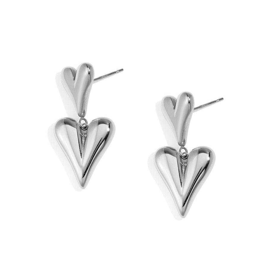 Double Heart Earrings