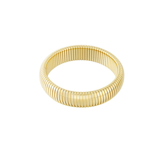 Gold Ribbed Bracelet