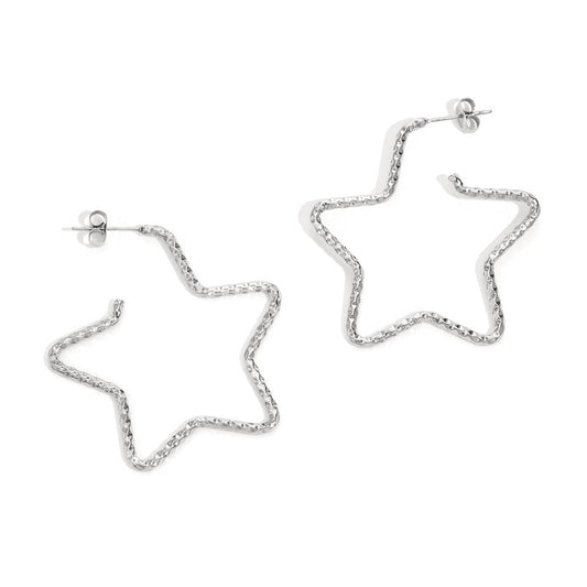 Star Hoop Earrings