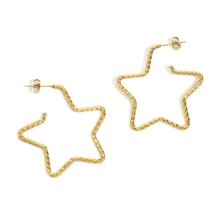 Star Hoop Earrings