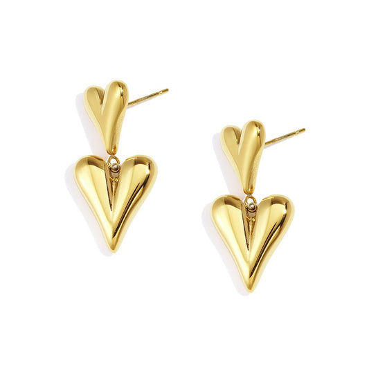 Double Heart Earrings