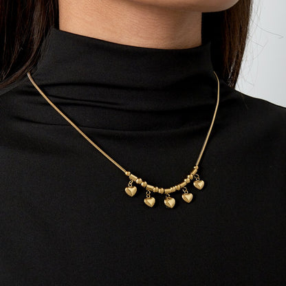 Gold Heart Charm Necklace