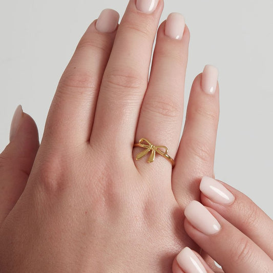 Gold Bow Ring
