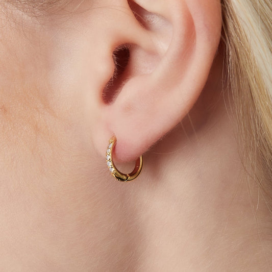 Golden Sparkle Hoops