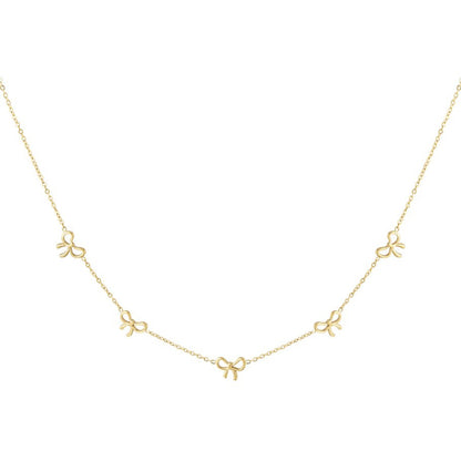 Delicate Gold Bow Necklace