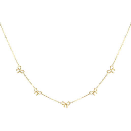Delicate Gold Bow Necklace