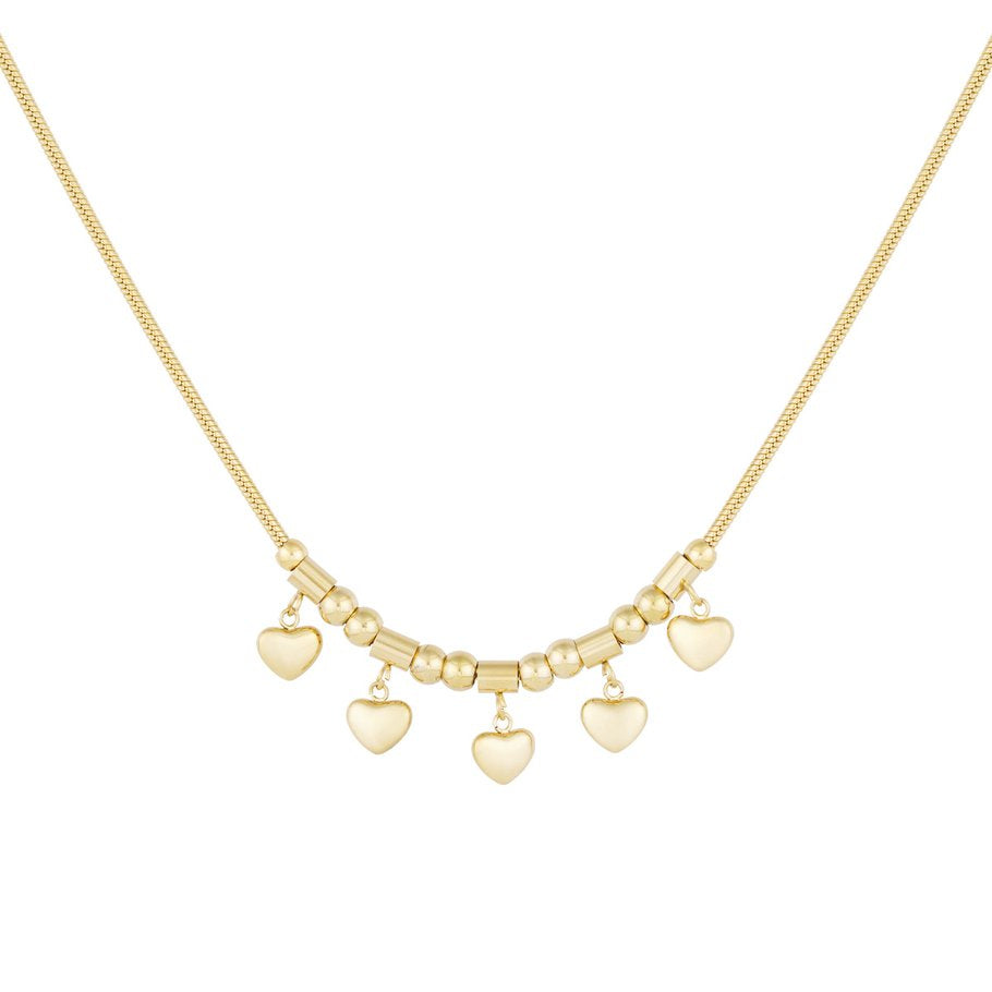 Gold Heart Charm Necklace