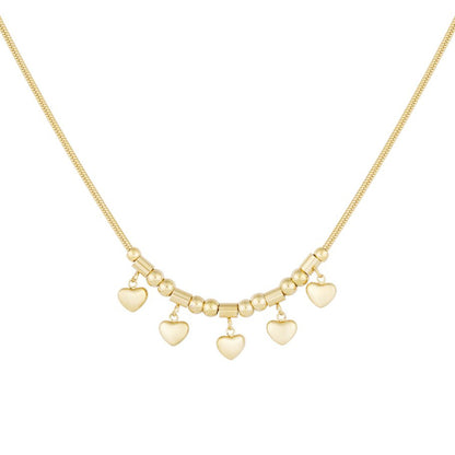 Gold Heart Charm Necklace