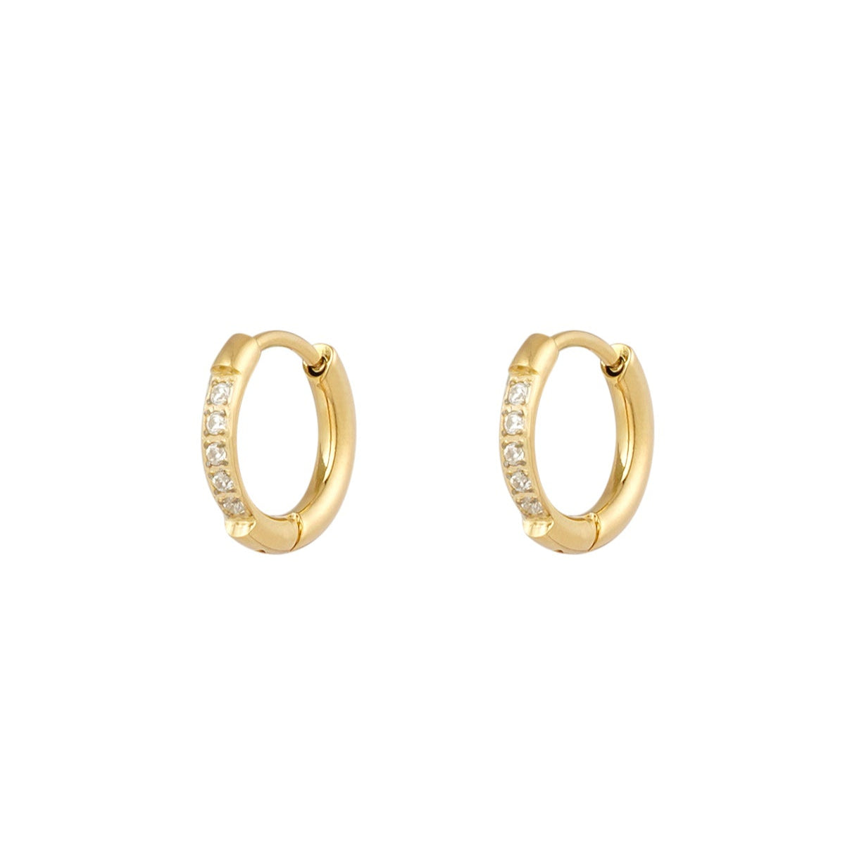 Golden Sparkle Hoops
