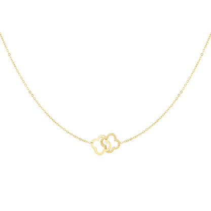 Gold Clover Link Necklace