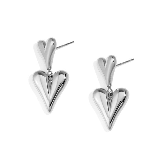Double Heart Earrings
