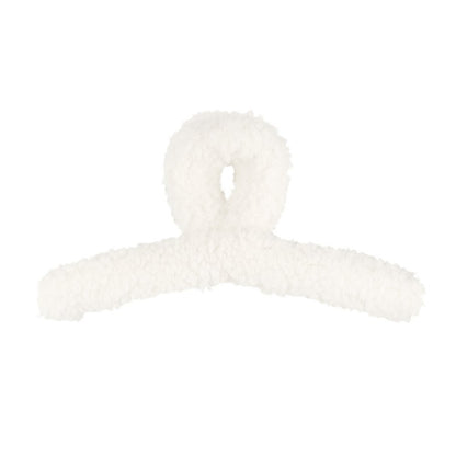 White Fluffy Hair Clip