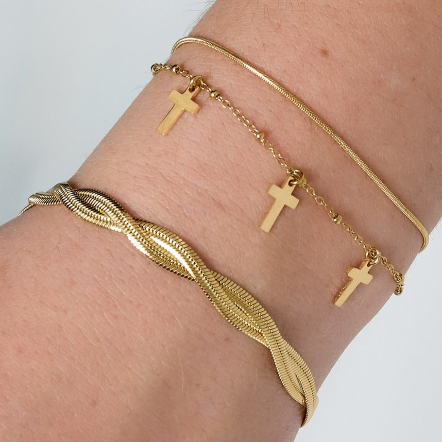 Twisted Gold-Plated Bracelet