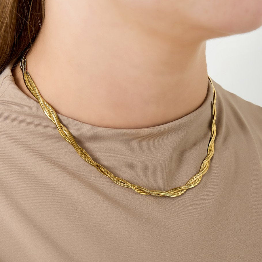 Twisted Gold-Plated Necklace