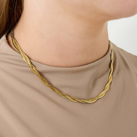 Twisted Gold-Plated Necklace