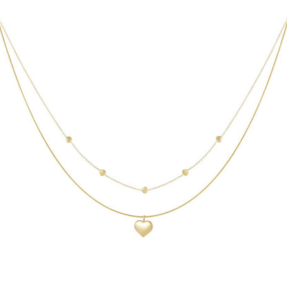 Gold Layered Heart Necklace