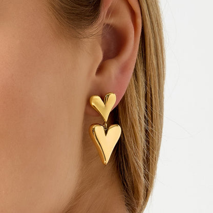 Double Heart Earrings