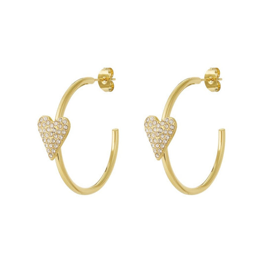 Heart Hoop Earrings