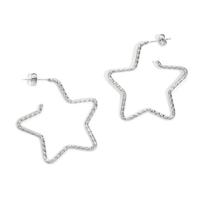 Star Hoop Earrings