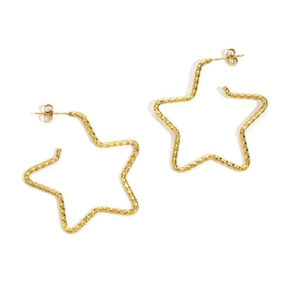 Star Hoop Earrings