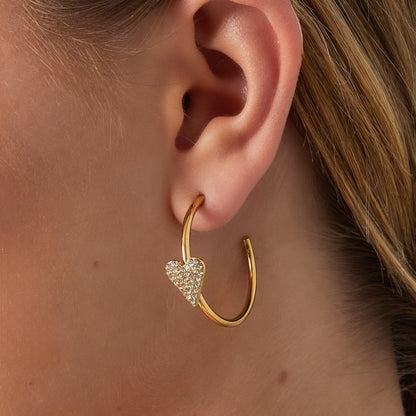 Heart Hoop Earrings