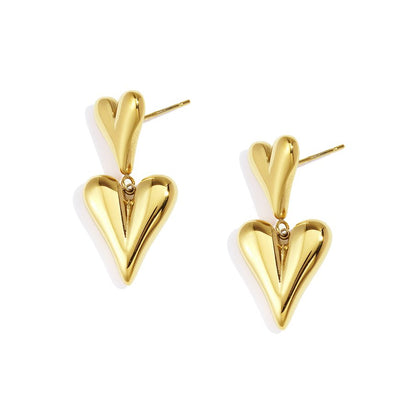 Double Heart Earrings