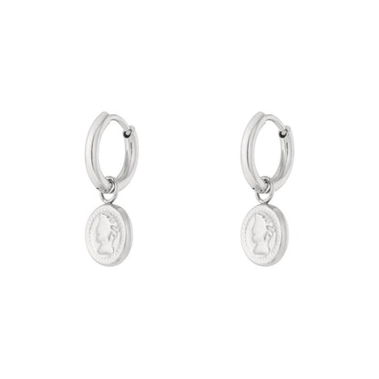 Coin Hoop Earrings